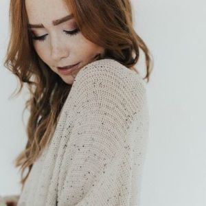 Carly Jean Los Angeles Beige Rhea Sweater